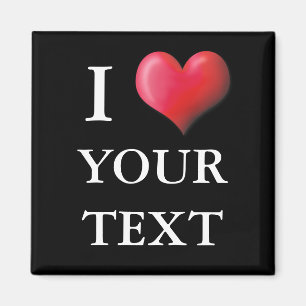 Customisable I Heart Magnet 0004