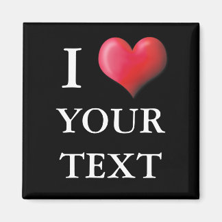 Customisable I Heart Magnet 0004