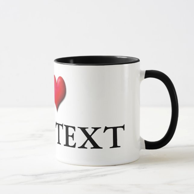Customisable I Heart Mug 0001 (Right)