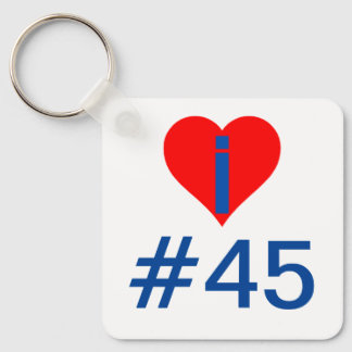 Customisable I Heart  president Keychain