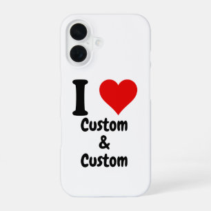 Customisable I Love Custom iPhone 16 Case