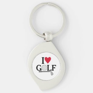 Customisable I love Golf Balls Key Ring