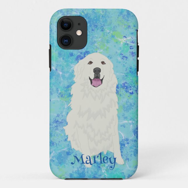 Customisable I love my Great Pyrenees  Case-Mate i iPhone Case (Back)