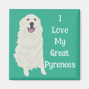 Customisable I love My Great Pyrenees Magnet