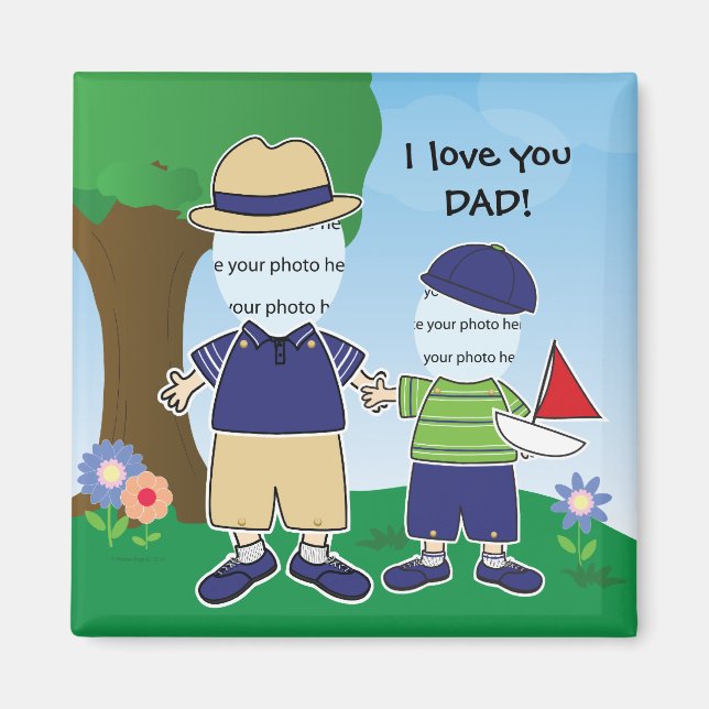Customisable I Love You Dad Magnet (Front)