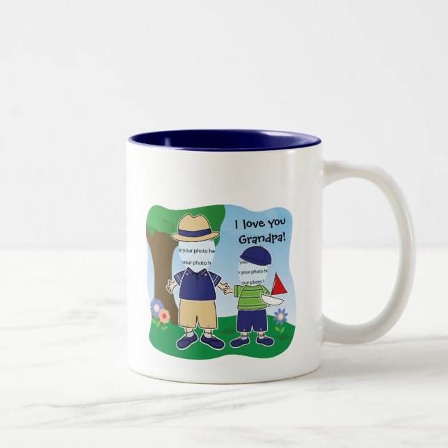 Customisable I Love You Grandpa Two-Tone Coffee Mug (Right)