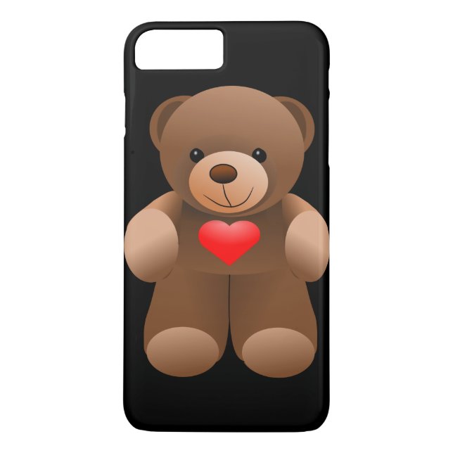Customisable I Love You Teddy Bear Case-Mate iPhone Case (Back)