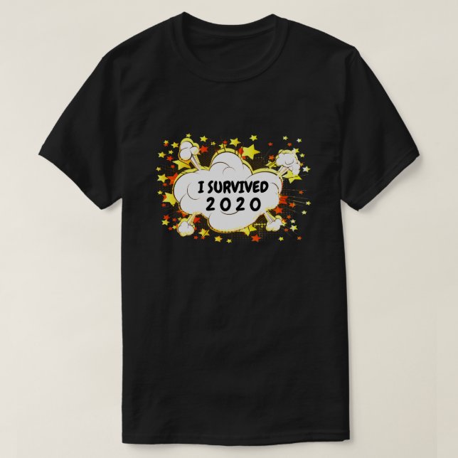 Customisable I survived 20xx explosion colourful T-Shirt (Design Front)