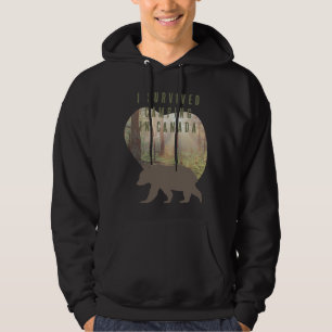 Customisable I survived camping in Canada Hoodie