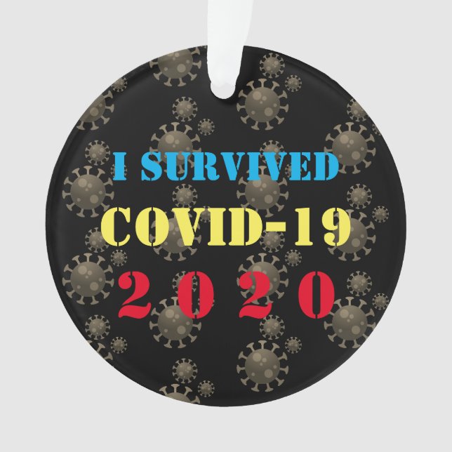 Customisable I survived COVID-19 2020 Ornament (Front)