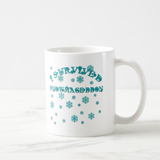 Customisable I SURVIVED SNOWMAGEDDON Coffee Mug (Right)