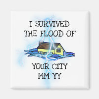 Customisable I survived the flood lightning bolt