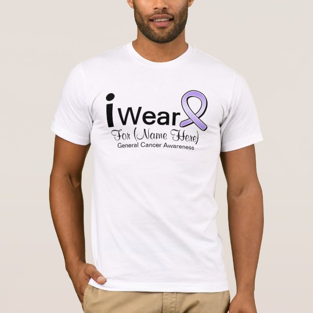Customisable I Wear General Cancer Ribbon T-Shirt (Front)