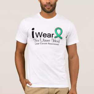 Customisable I Wear Liver Cancer Ribbon T-Shirt
