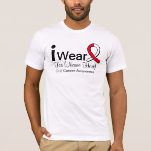 Customisable I Wear Oral Cancer Ribbon T-Shirt