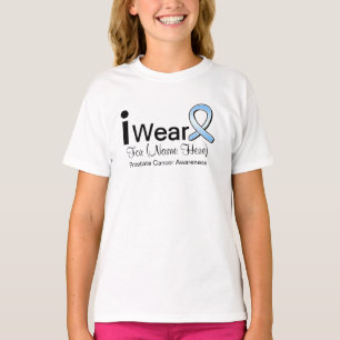 Customisable I Wear Prostate Cancer Ribbon T-Shirt