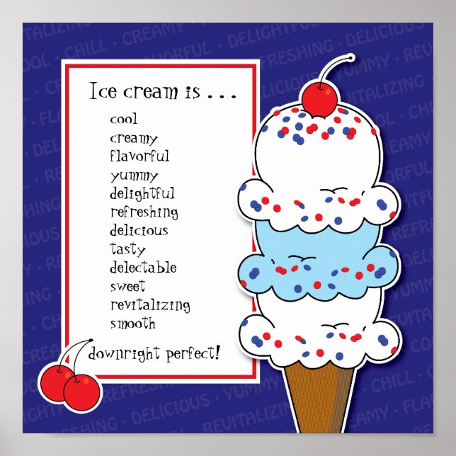 Customisable Ice Cream Cone Poster (Front)
