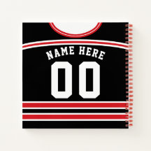 Customisable Ice Hockey Black & Red Jersey