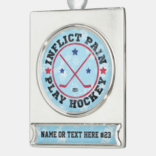 Customisable Ice Hockey Christmas Tree Decoration