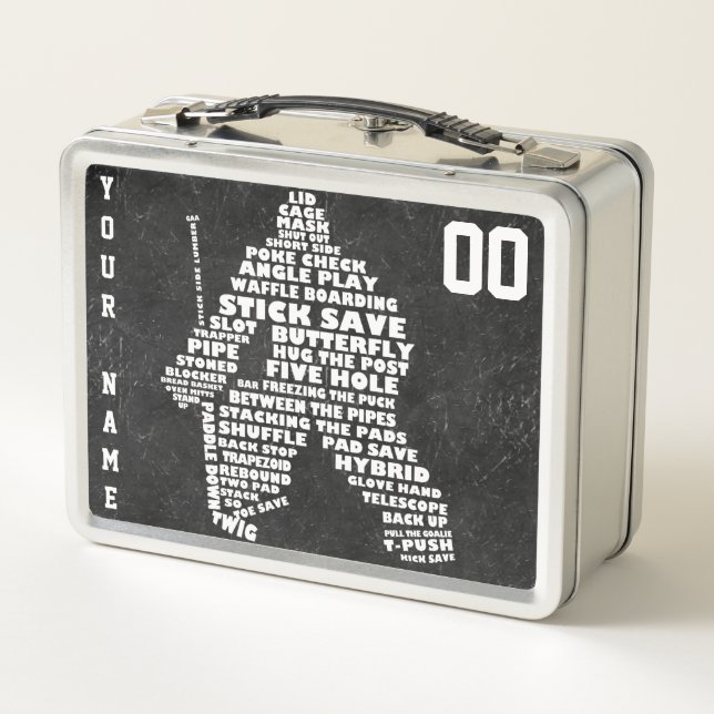 Customisable Ice Hockey Goalie Lunch Box (Back)