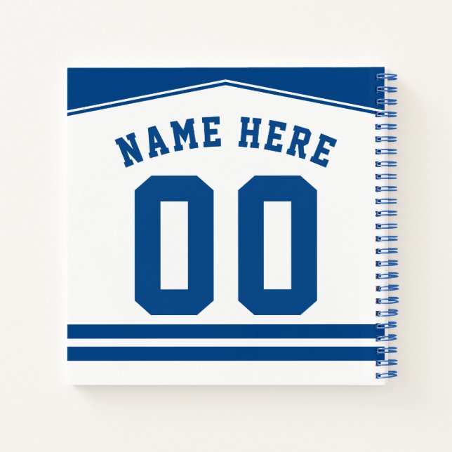 Customisable Ice Hockey Jersey Notebook (Back)