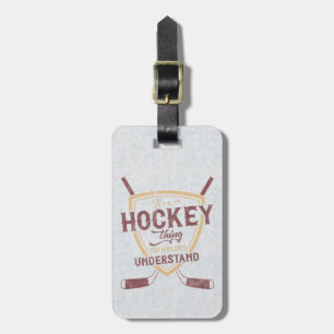Customisable Ice Hockey Luggage Tag Template