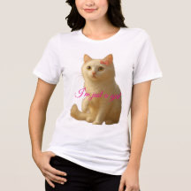 Customisable "I'm Just a Girl" Coquette White Cat