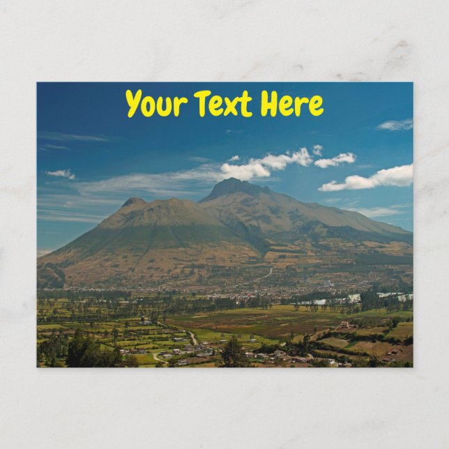 Customisable Imbabura volcano, Ecuador postcard (Front)
