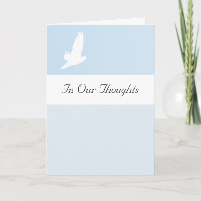 Customisable In Our Thoughts / Prayers Sympathy Card (Front)