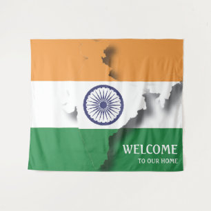 Customisable India Flag  Tapestry