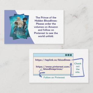 Customisable Indie Author Promo Book Business Card