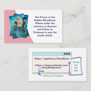 Customisable Indie Author Promo Book Business Card
