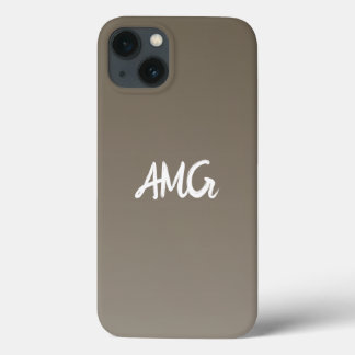 Customisable Initials Beige Gradient iPhone 13 Case