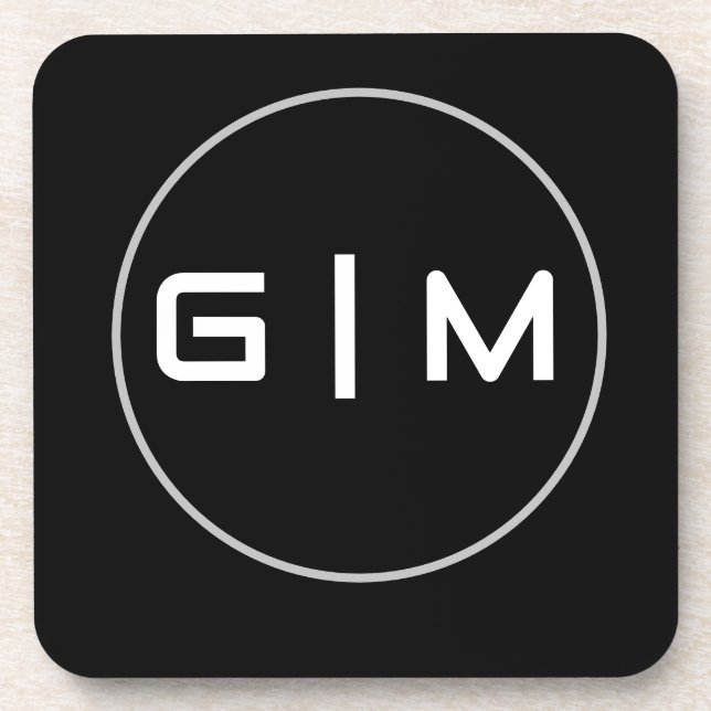 Customisable initials name coaster (Front)