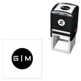 Customisable initials name self-inking stamp