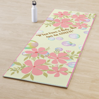 Customisable Inspirational Floral - Yoga Mat