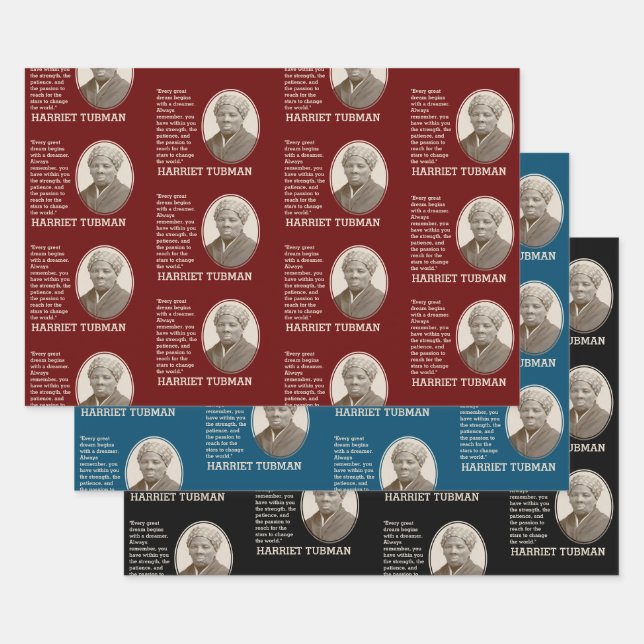 Customisable Inspirational Quote HARRIET TUBMAN Wrapping Paper Sheet (Set)