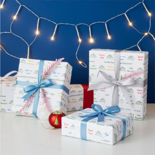 Customisable International Merry Christmas Wrapping Paper