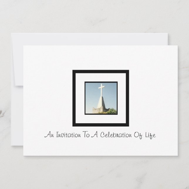 Customisable Invitation To A Celebration Of Life (Front)