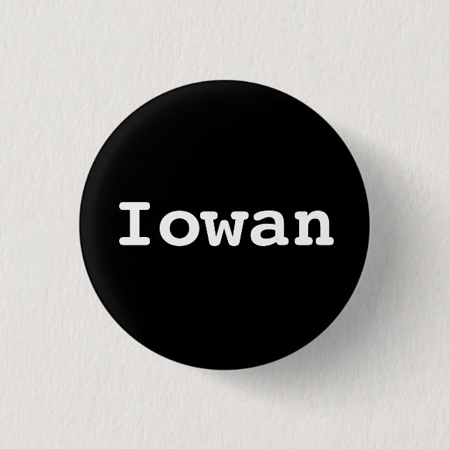 Customisable Iowan Typography 3 Cm Round Badge (Front)