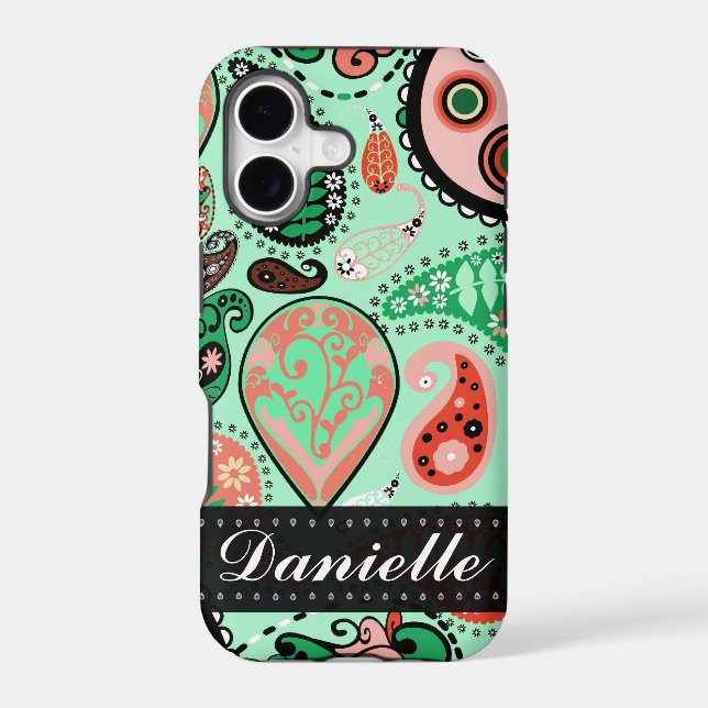 Customisable iPhone 5 Paisley Mobile Device Case (Back)