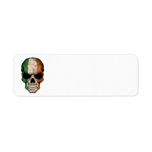 Customisable Irish Flag Skull Return Address Label