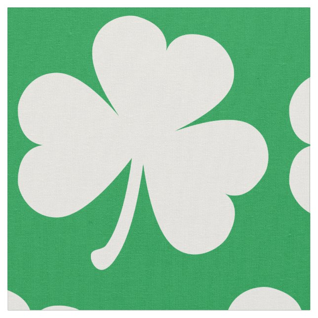 Customisable Irish Shamrock Fabric (Close Up)