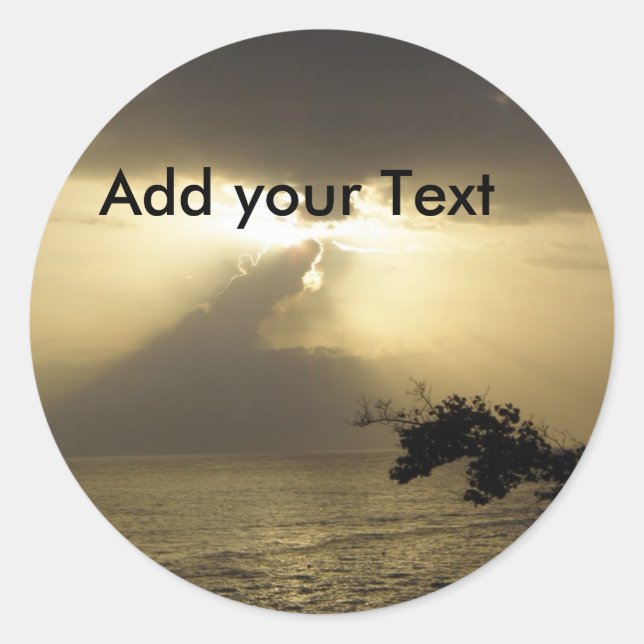 Customisable Jamaican Sunset Sticker (Front)