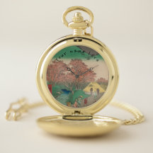 Customisable Japanese Golden Pocket Watch Gift