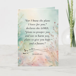 Customisable Jeremiah 29:11 Bible Verse Card