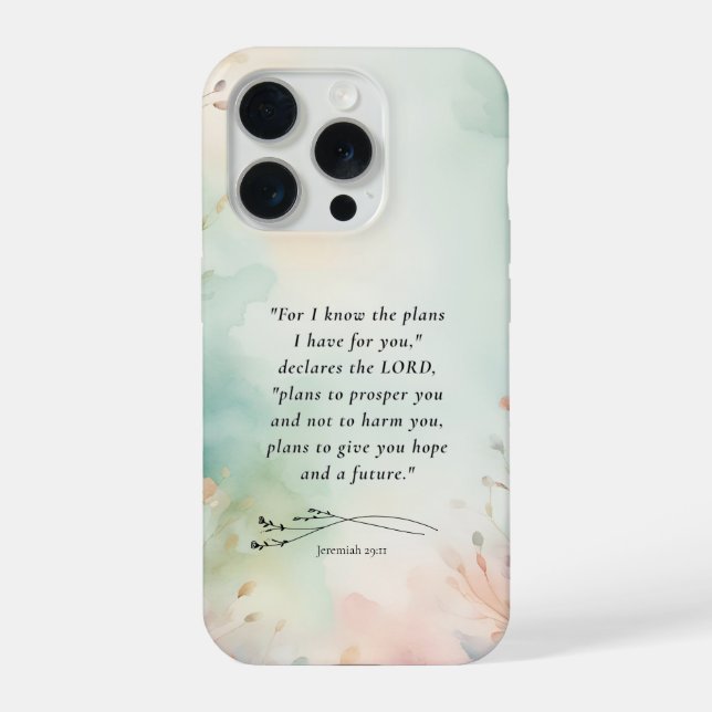 Customisable Jeremiah 29:11 Bible Verse iPhone Case (Back)
