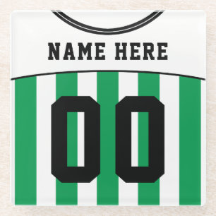 Customisable Jersey Coaster, Soccer Football Glass Coaster