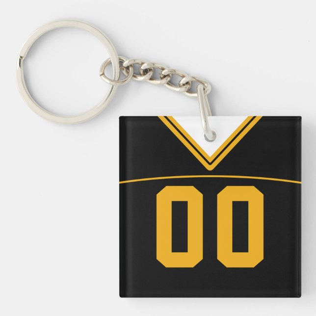 Customisable Jersey Keyring, Football Lacrosse Key Ring (Front)