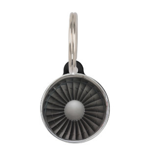 Customisable Jet Engine Turbine Fan Pet Tag